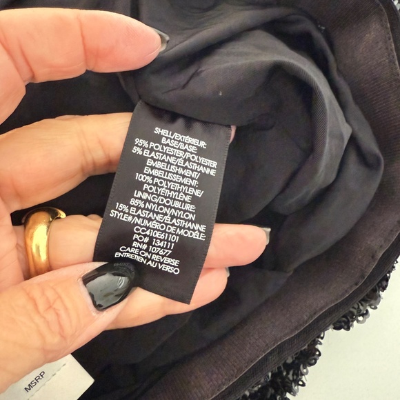 Alice + Olivia Black RMP Sequin Pant Evening Cocktail Party Bootcut NWT Sz 12 - Picture 8 of 8